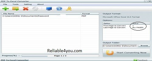 Free pdf to excel converter Working