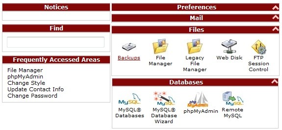 WordPress Database Back Up