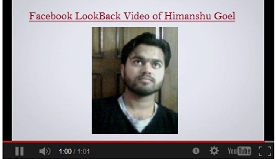 Facebook Lookback Video on Youtube